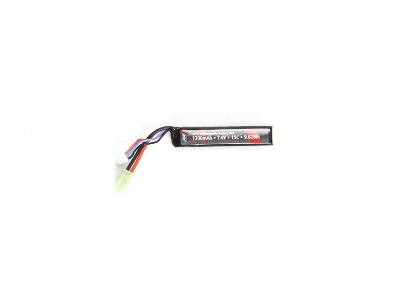 Stock Tube Battery LiPO 7.4V 1300mAh 15C